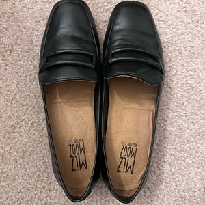 Miz Mooz Men's Black Leather Slip-On Loafers